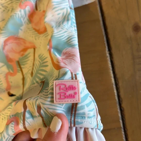 Ruffle Butts Tropical Flamingo Swimsuit - Picture 3 of 4